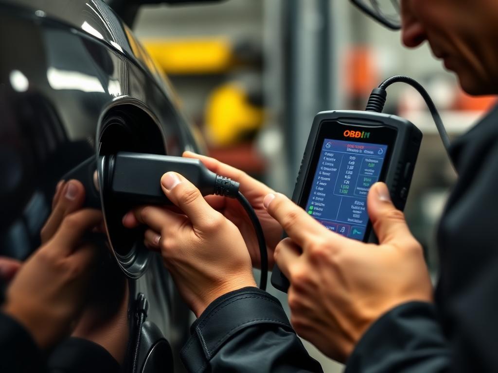 Advanced OBD-II diagnostic scan in progress.